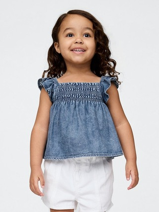 Baby & Toddler Denim Ruffle Top | Gap (CA)