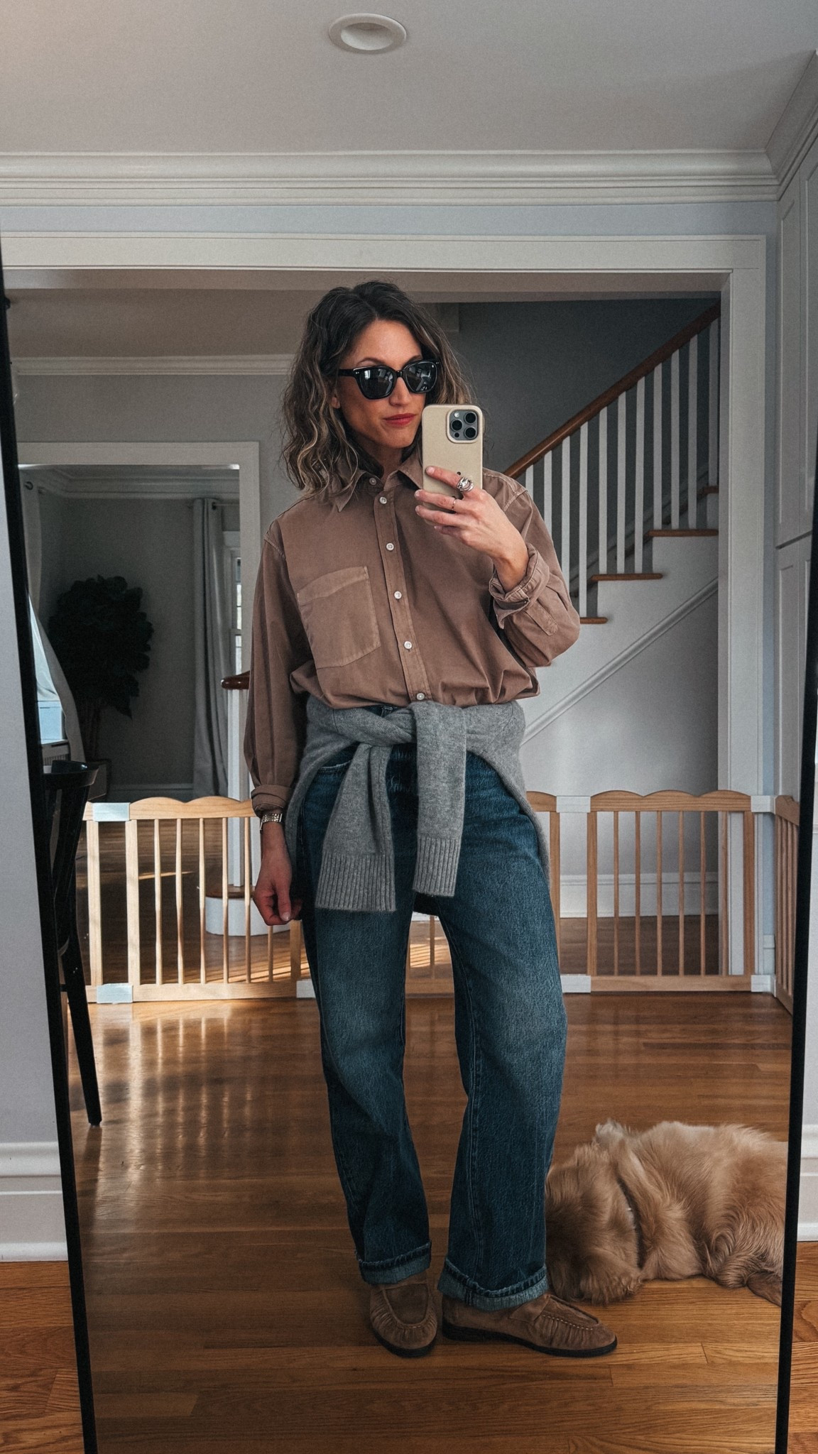 Look of the Day // 2.12

Gap shirt, XS, fits very oversized. Quince sweater, XS, fits oversized. Pistola denim, 25, TTS for a relaxed fit. Bared Footwear loafers, TTS. Quince sunglasses. Mejuri ring  

#LTKPetite #LTKOver40 #LTKootd
