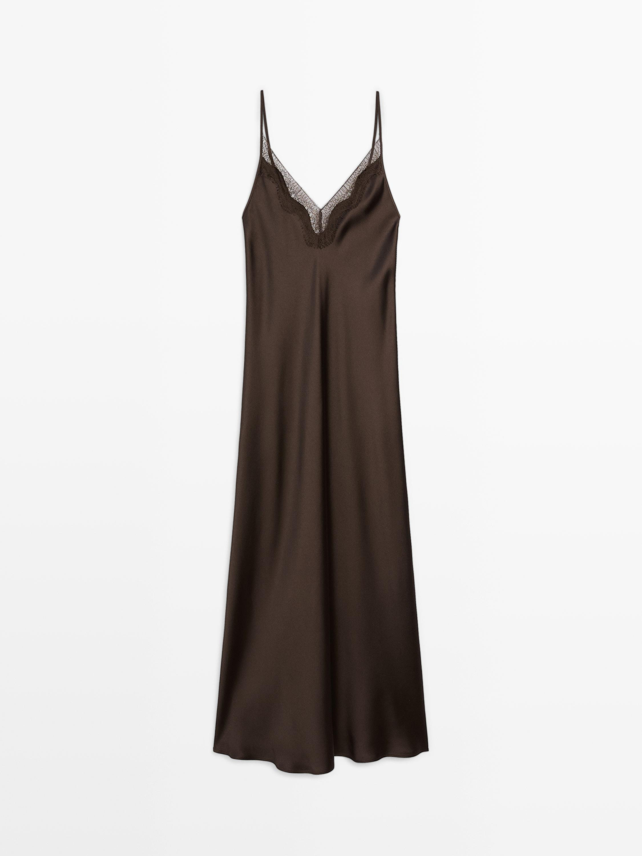 Long slip dress | Massimo Dutti UK