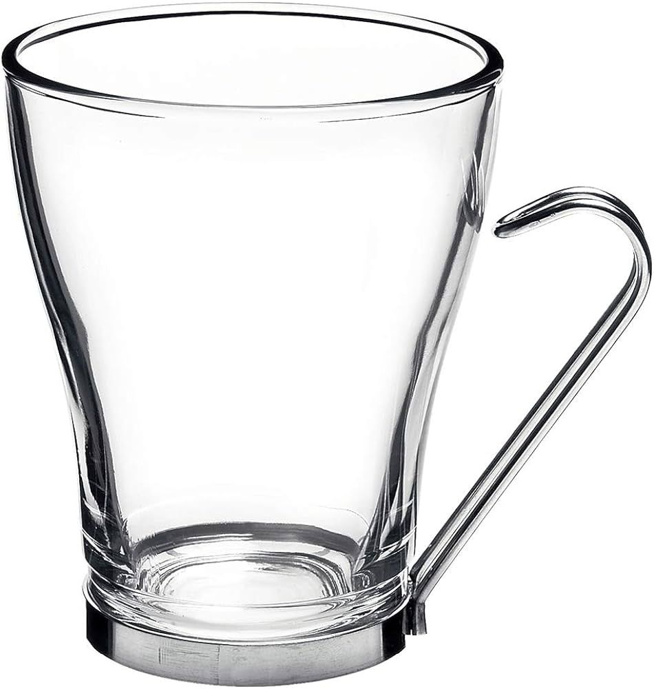 Bormioli Rocco Oslo Cappuccino Glass Cups, Clear, 8 Ounces (4 Pieces) | Amazon (US)