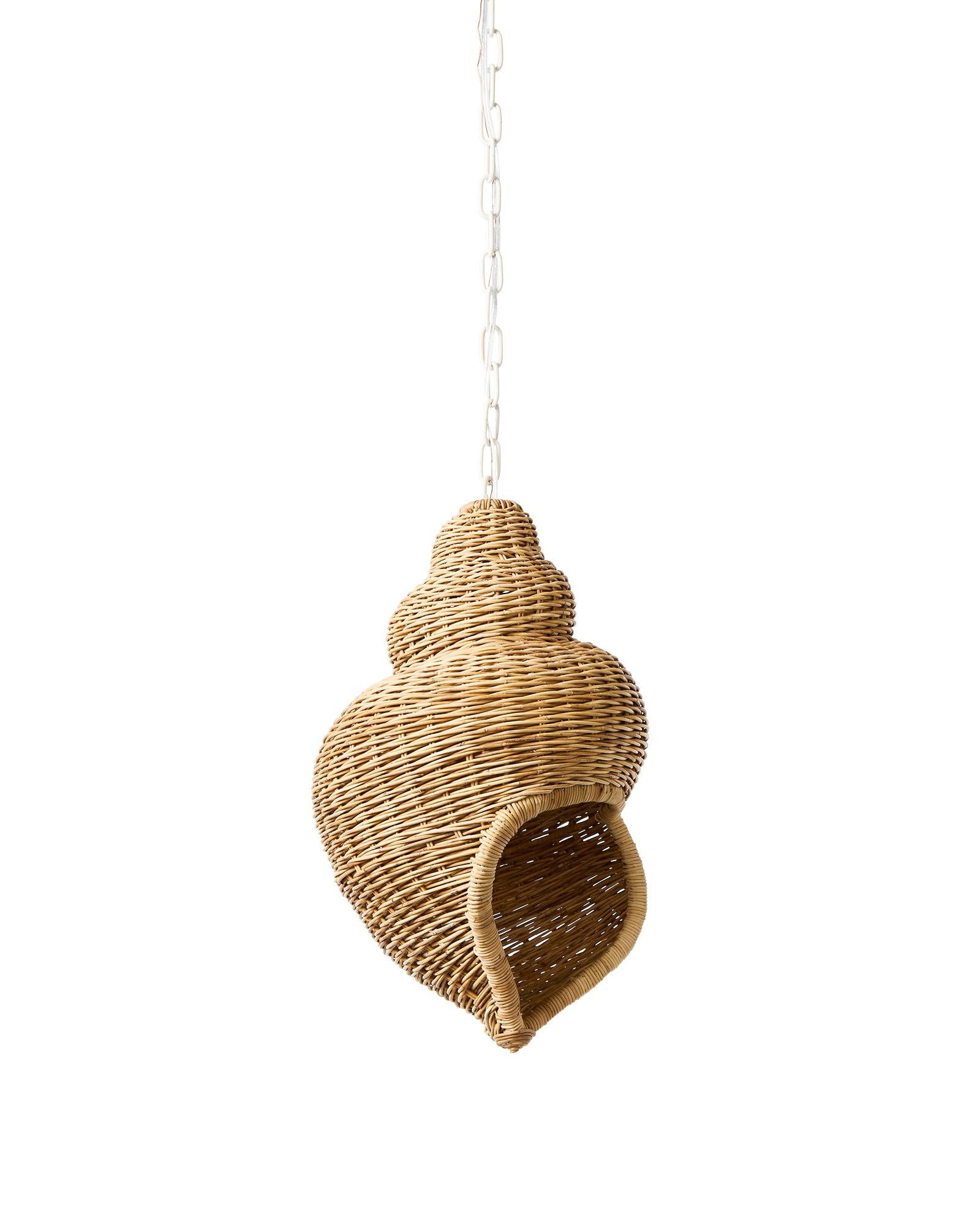 Rattan Shell Pendant | Serena and Lily
