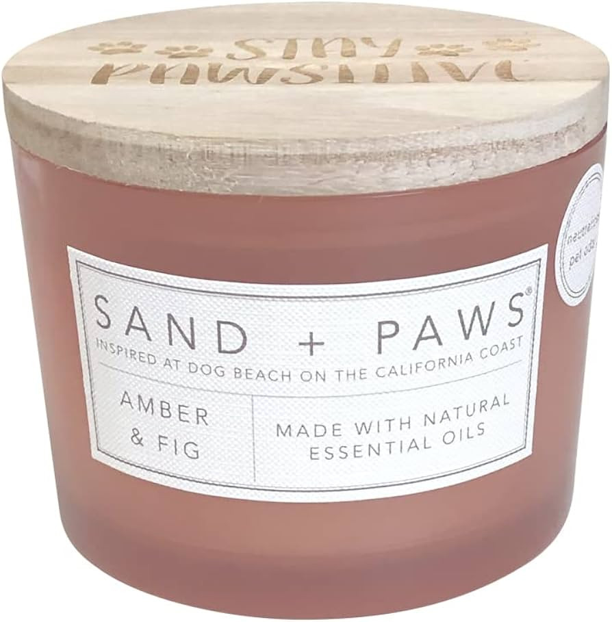 Sand + Paws Scented Candle - Amber & Fig - Additional Scents and Sizes \u2013Luxurious Air Freshe... | Amazon (US)