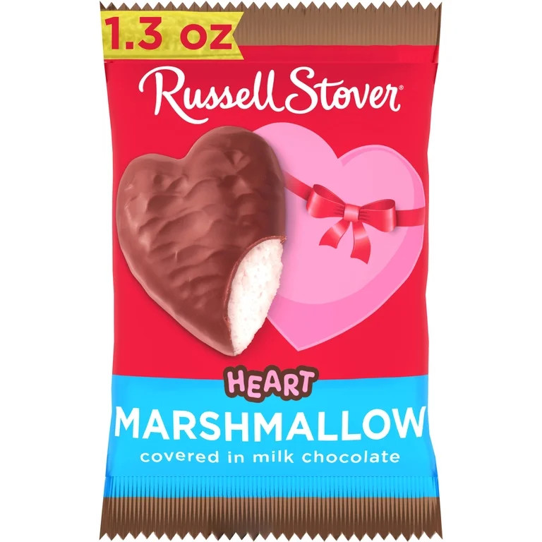 RUSSELL STOVER Valentine's Day Milk Chocolate Marshmallow Heart, 1.3 oz. (1 Piece) | Walmart (US)