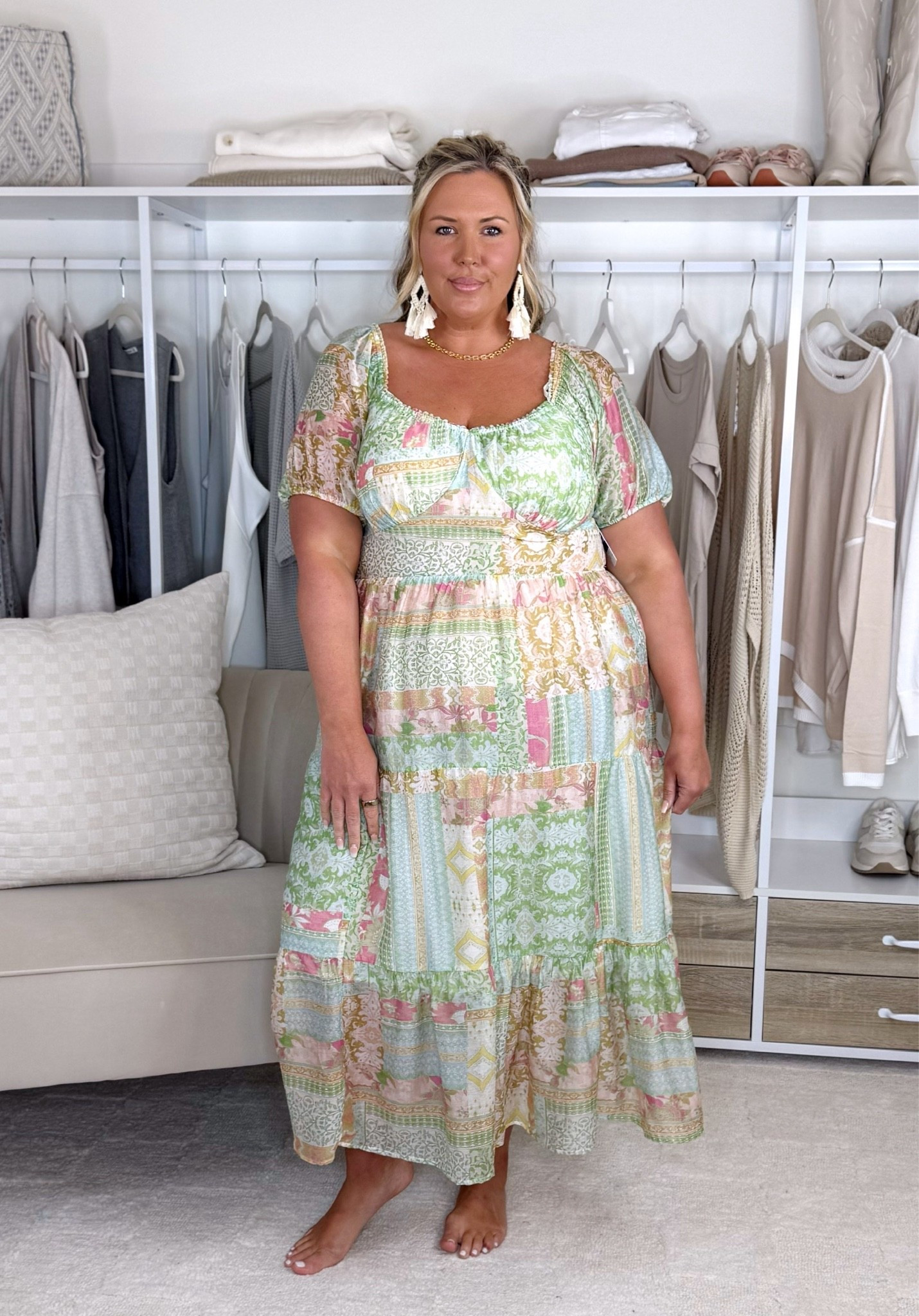 Walmart haul!! Wearing a 2X in everything! This dress I need to size up to a 3X, and the other 3 dresses run generous and would size down. Plus size, outfit inspo, dresses, summer fashion, apron belly

#LTKSeasonal #LTKMidsize #LTKPlusSize