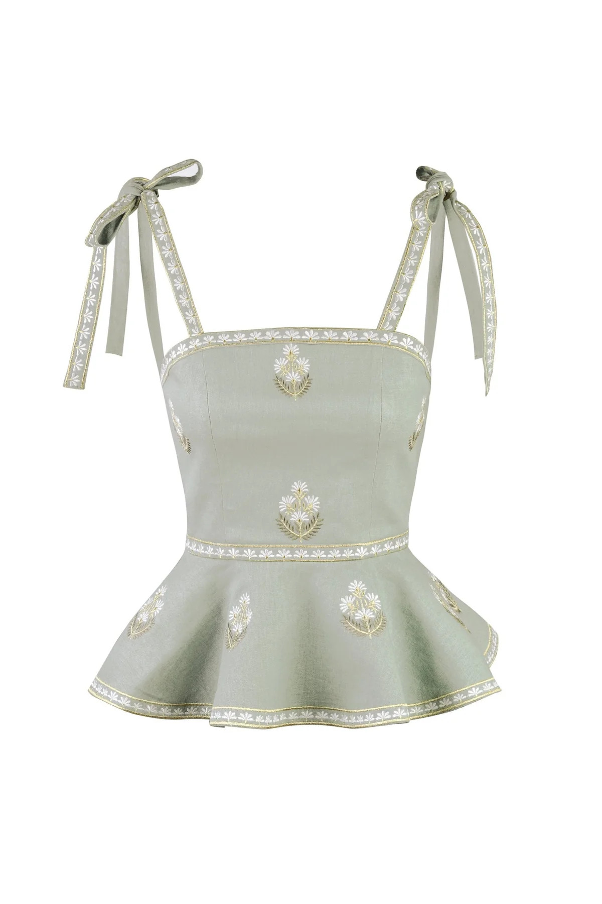 Mina Top in Mint & Ivory | Over The Moon