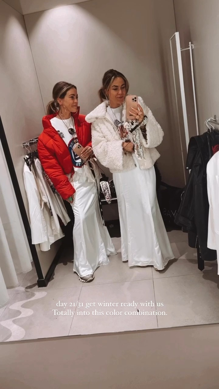 day 21/31 get winter ready with us. Totally into this color combination atm. ❤️❤️🤍🤍 #LTKGift
.
Added all below it makes us so happy to help you to get winter ready ☃️☃️
.
#ootdstyle #Ootd #fashioninspiration #Style #twinning #pufferjacket #hmxme #satinskirt #silkskirt #hm

#LTKGiftGuide #LTKHoliday #LTKVideo