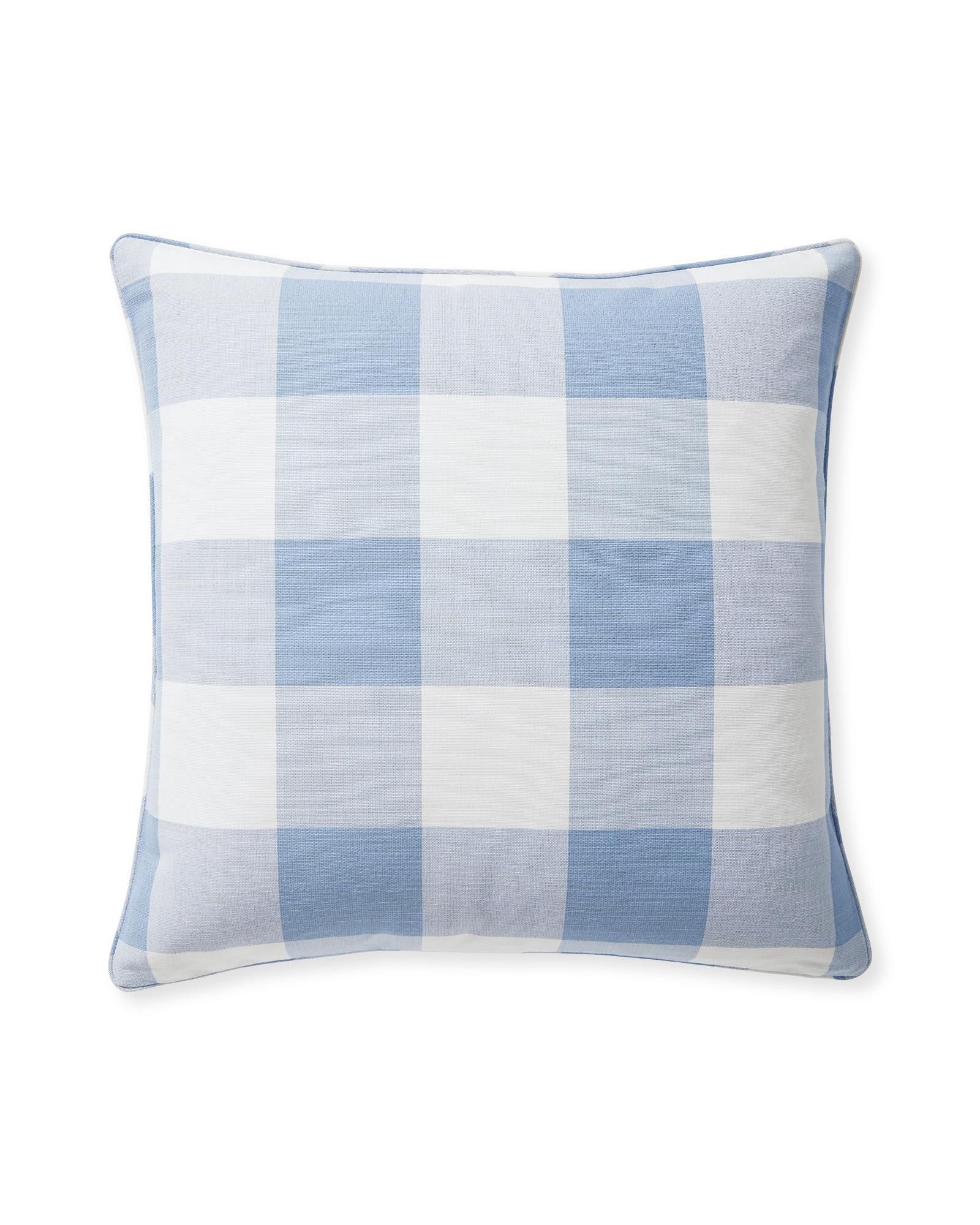 Perennials Gingham Pillow Cover | Serena and Lily