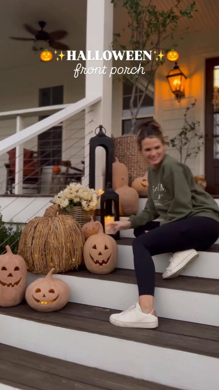 Halloween front porch is as easy as turning around my jack on lantern pumpkins from pottery barn! These terracotta pumpkins are one of my fave home decor items for the entire fall season!

#LTKHalloween #LTKHome #LTKStyleTip