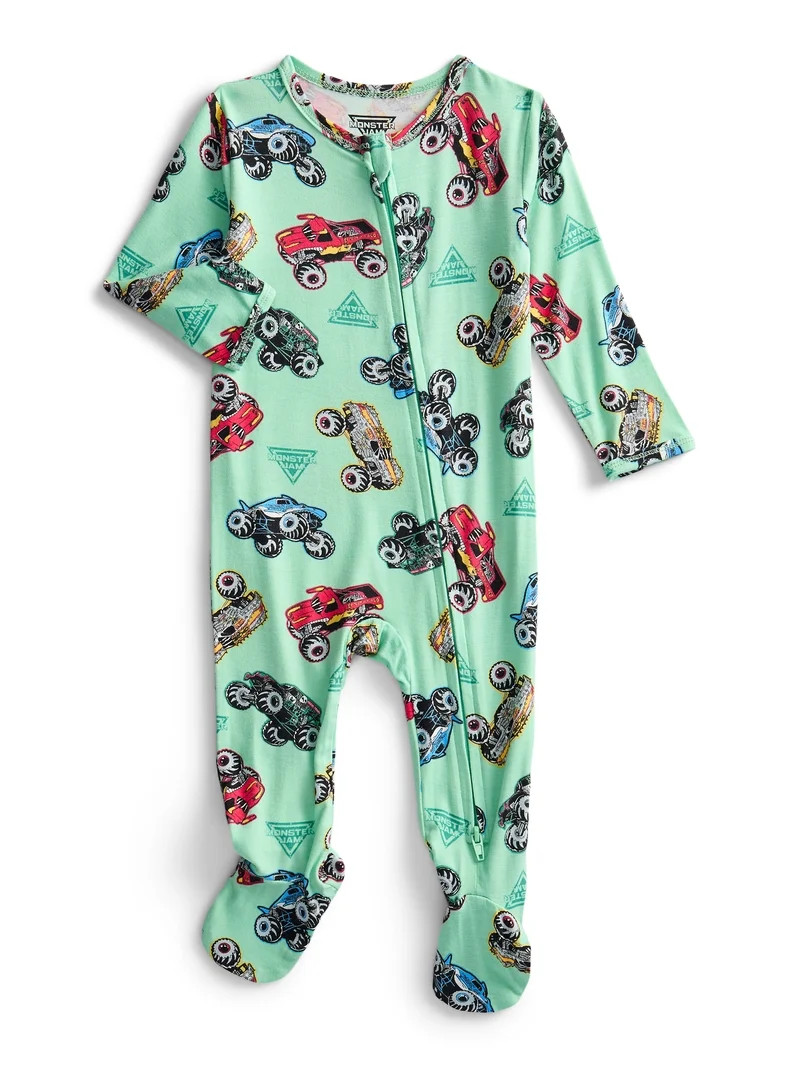 Character Baby Boys or Girls Cozy and Comfortable Viscose Two-Way Zip Footed Sleep 'N Play One-Pi... | Walmart (US)