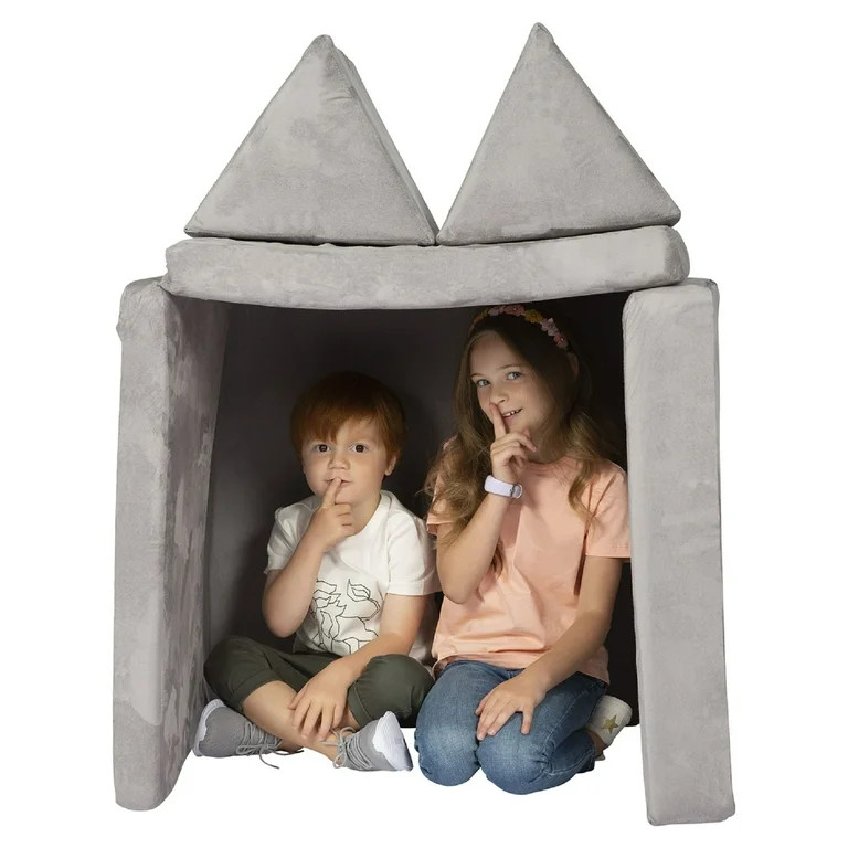 Huddle Customizable Kids Play Foam Couch, Grey, 4 Pieces, for Toddlers Ages 2+ | Walmart (US)