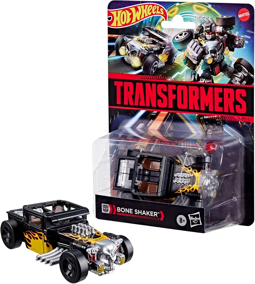 Transformers Collaborative Hot Wheels x Bone Shaker, Deluxe Class 5-Inch Robot Action Figure Conv... | Amazon (US)