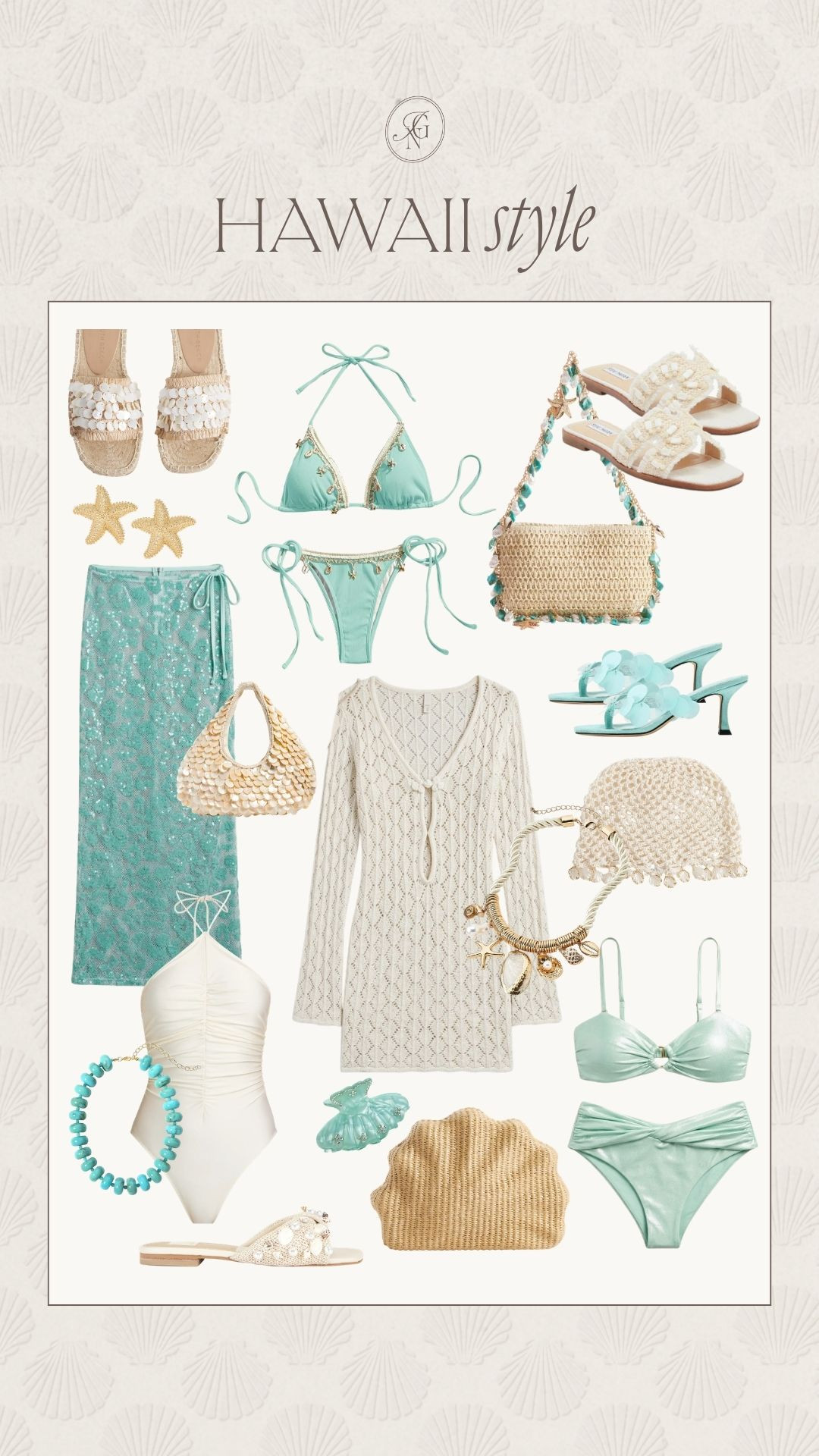 Hawaii style finds with seafoam tones, shell details and mermaid vibes for a dreamy tropical look. 🐚

#hawaiistyle #mermaidvibes #vacationstyle #beachstyle #tropicalstyle #resortwear #swimwearfinds #summerfashion #islandstyle #shellaccessories #bachelorettestyle #beachvacation

#LTKootd #LTKSwim #LTKTravel