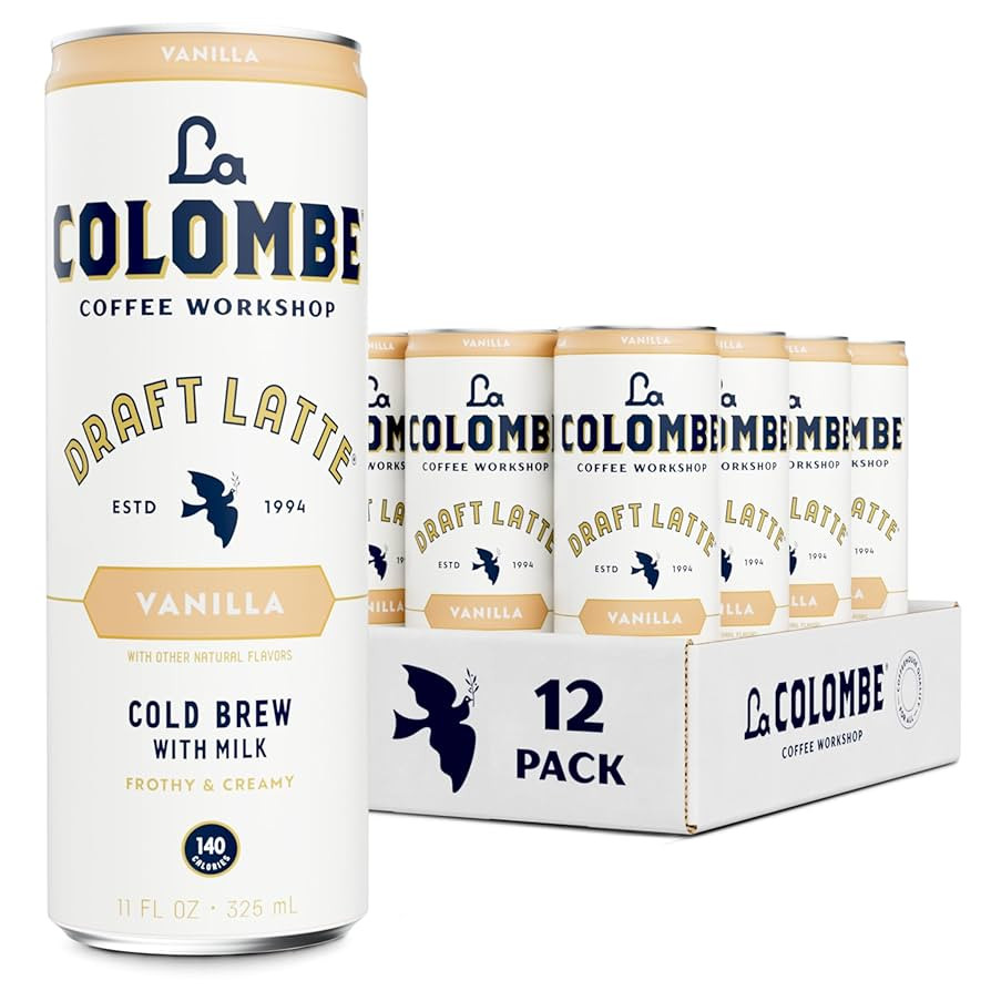 La Colombe Coffee, Vanilla Draft Latte, 11 fl oz Cans (Pack of 12), Coffeehouse Quality Cold Brew... | Amazon (US)