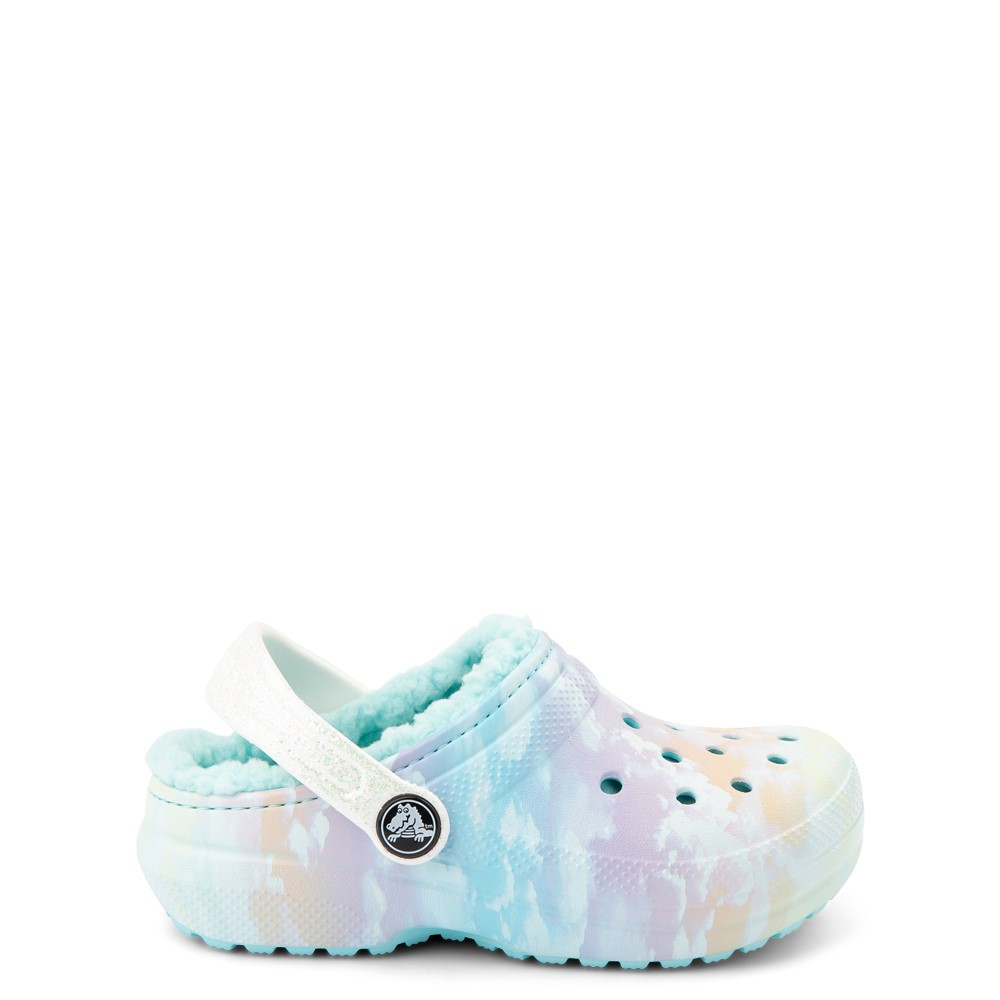 Crocs Classic Fuzz-Lined Out Of This World Clog - Baby / Toddler / Little Kid - Tie Dye Sky | Journeys