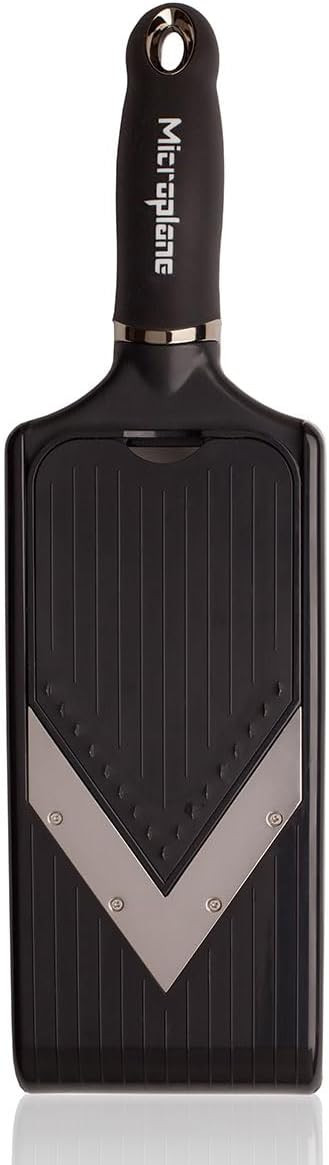 Microplane Adjustable Mandoline Slicer with V-Blade and Julienne Stainless Steel Blades, Handheld... | Amazon (US)