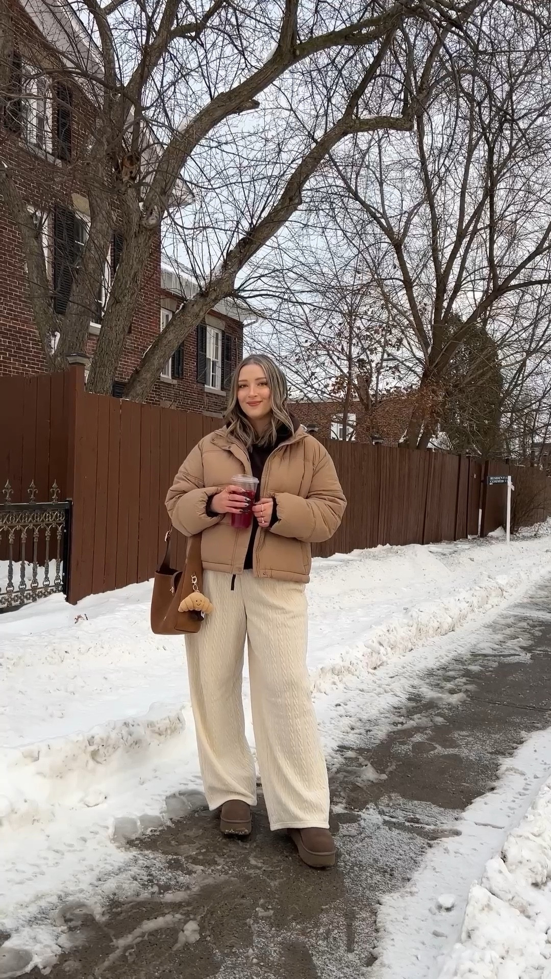 Comfy casual winter outfit! Wearing my usual size L in the cream cable knit wide leg pants and in the tan puffer jacket. Canadian jacket link is under “similar products”. Sized down to M in the chocolate brown hoodie and it’s still oversized, runs quite big! Ugg look for less boots are from Amazon and such good quality, I’m usually a 9.5-10 and wear a 10 in these.


#LTKmidsize #LTKwinter #LTKsale