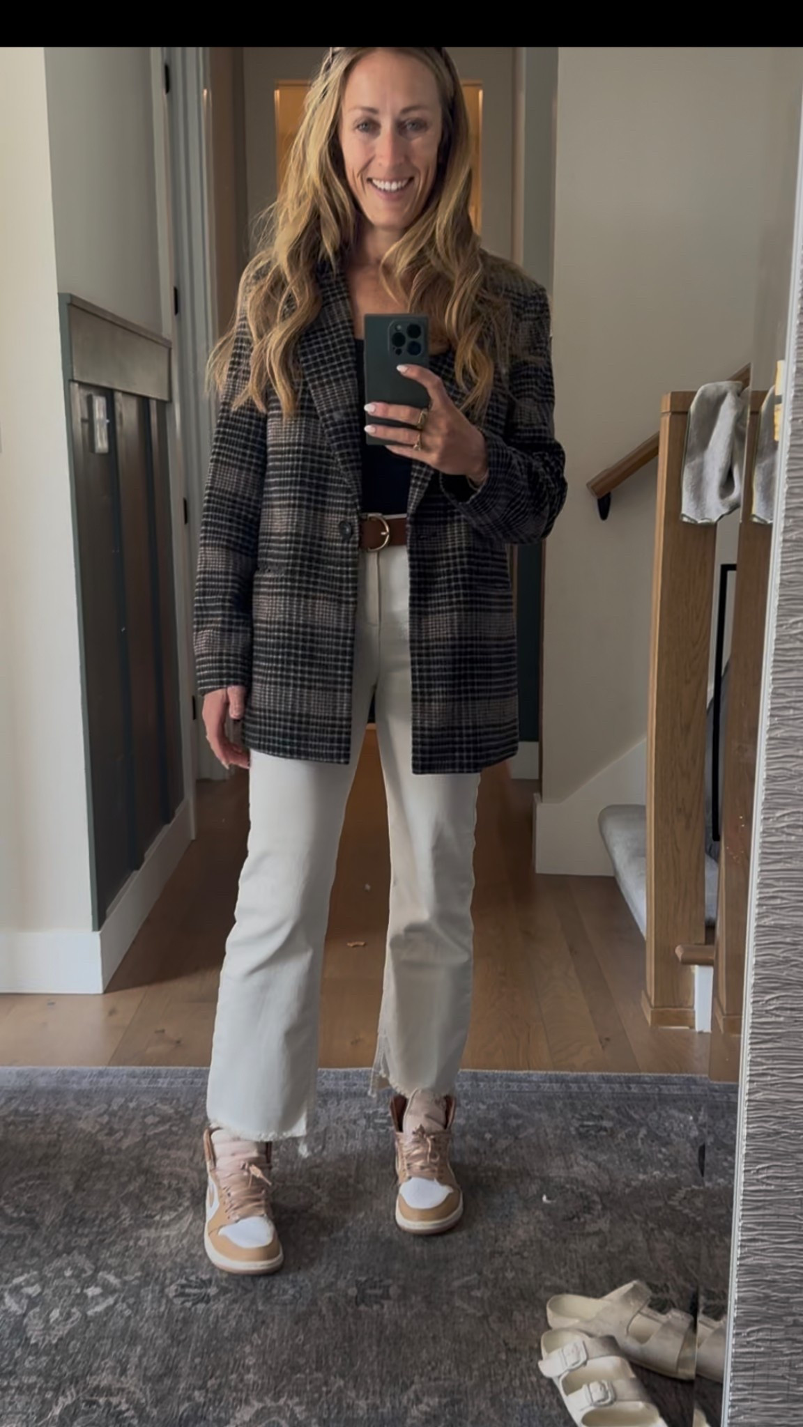 Listing Appointment - staying comfy in my Jordans! This is a screen shot from a video so excuse the weird face and awkward pose. lol 

#LTKOver40 #LTKWorkwear #LTKStyleTip