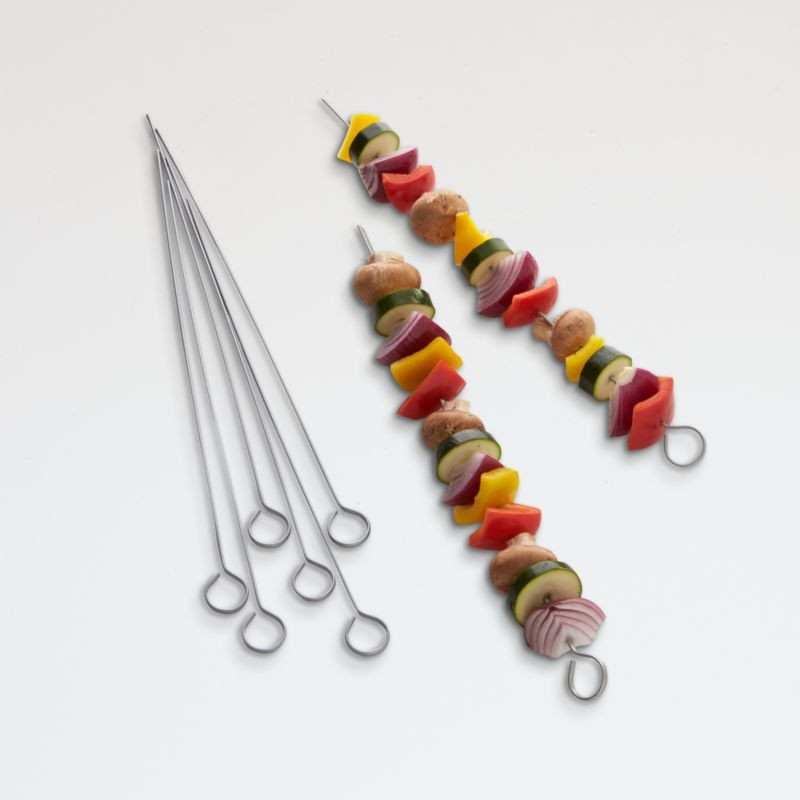 Non-Stick Skewers, Set of 8 | Crate & Barrel | Crate & Barrel