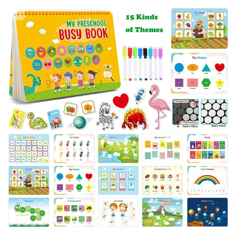 Montessori Learning Toys for Toddlers 2-4, Educational Busy Books for Kids Aged 2 3 4 Years Old | Walmart (US)