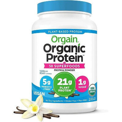 Orgain Organic Protein + Superfoods Vegan Plant Based Powder - Vanilla Bean - 32.3oz | Target