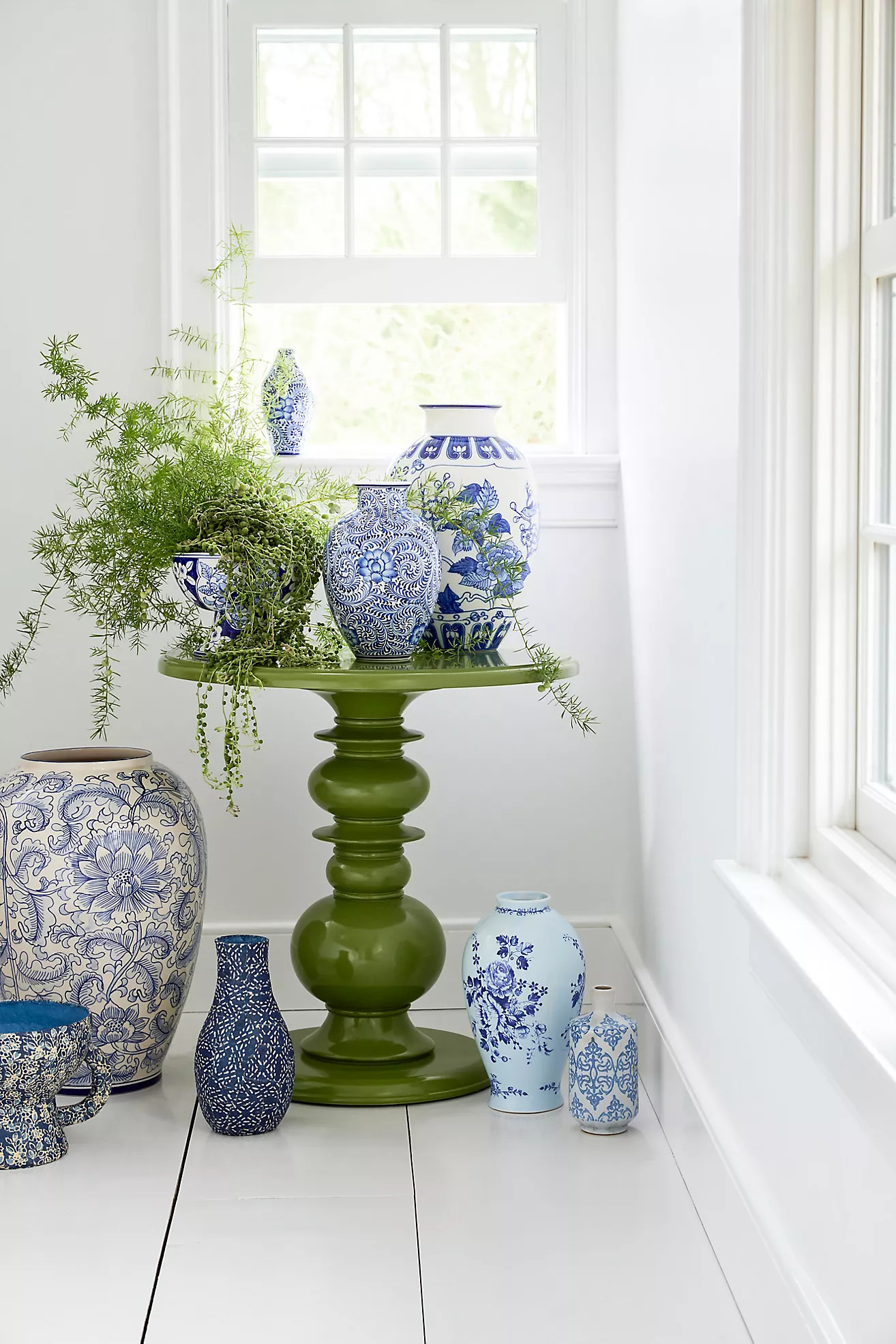 Blue Floral Chinoiserie Vase | Anthropologie (US)