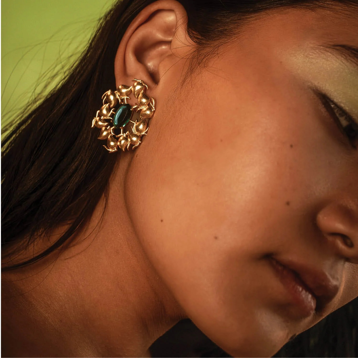 Keri Earrings: Mesmerizing Blue Topaz statements | Dhwani Bansal Jewellery