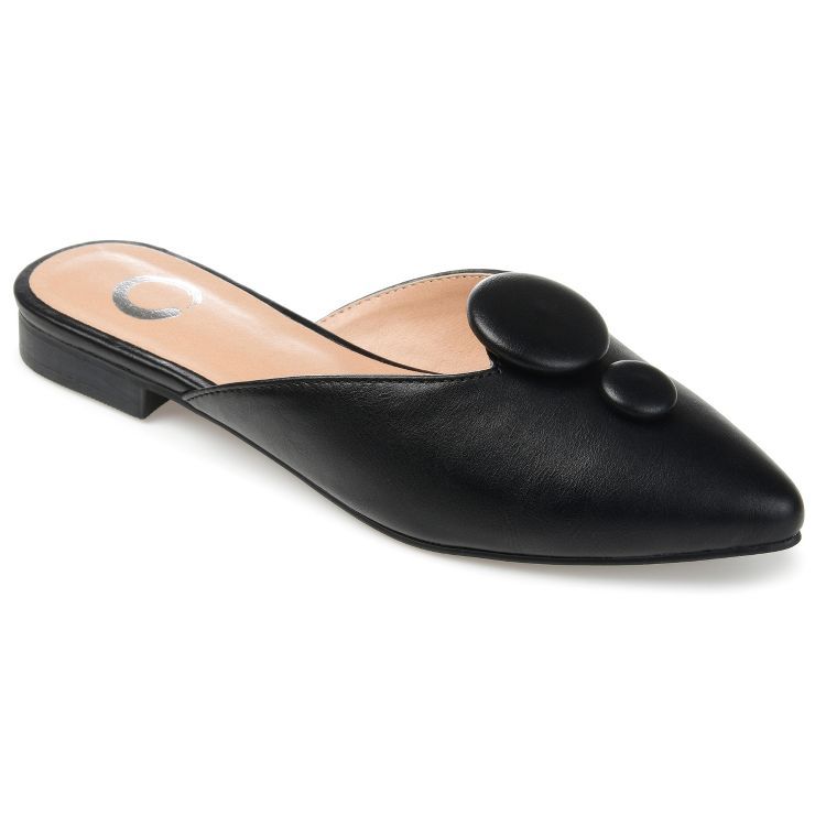 Journee Collection Womens Mallorie Slip On Pointed Toe Mules Flats, Black 6 : Target | Target