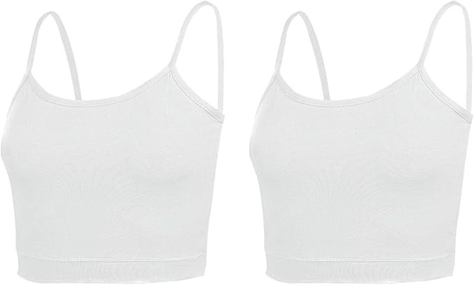 NEWITIN 4 Pack Spaghetti Strap Camisole Top Adjustable Strap Tank Top for Women Girls | Amazon (US)