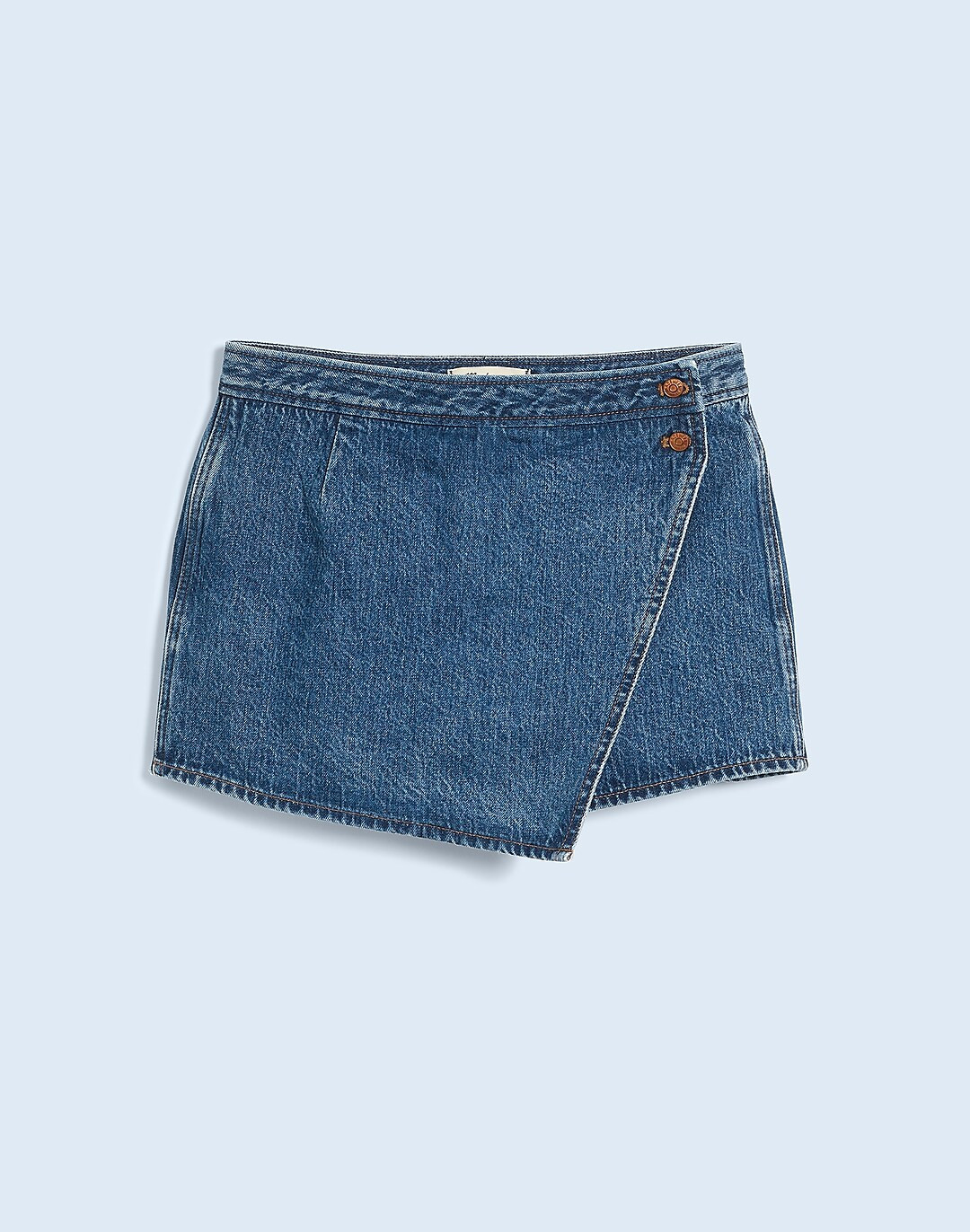 Denim Wrap Mini Skort | Madewell