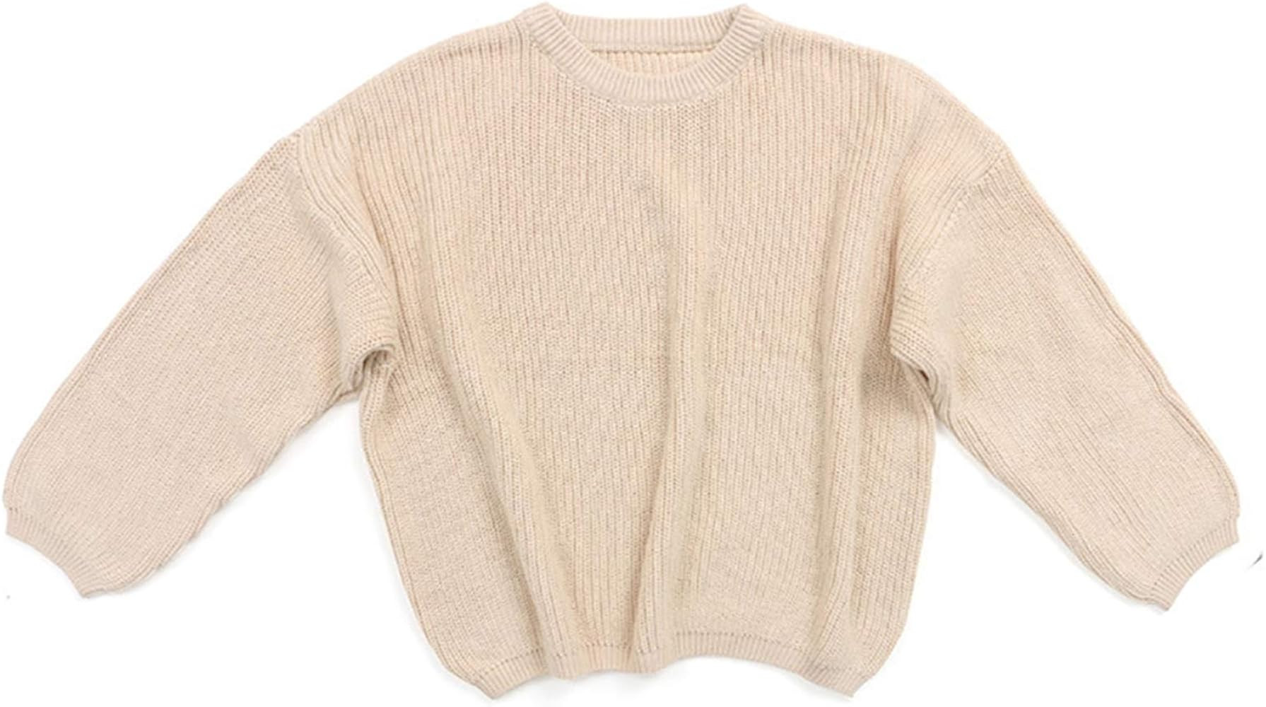 FYBITBO Toddler Girl Boy Sweaters Outfit Baby Knit Sweaters Pullover Long Sleeve Sweatshirts Fall Wi | Amazon (US)