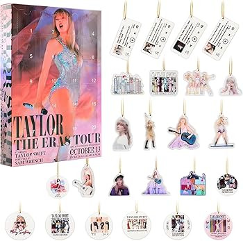 2024 Taylors Christmas Advent Calendar Keychain, 24 Days Christmas Advent Calendar Countdown Cale... | Amazon (US)