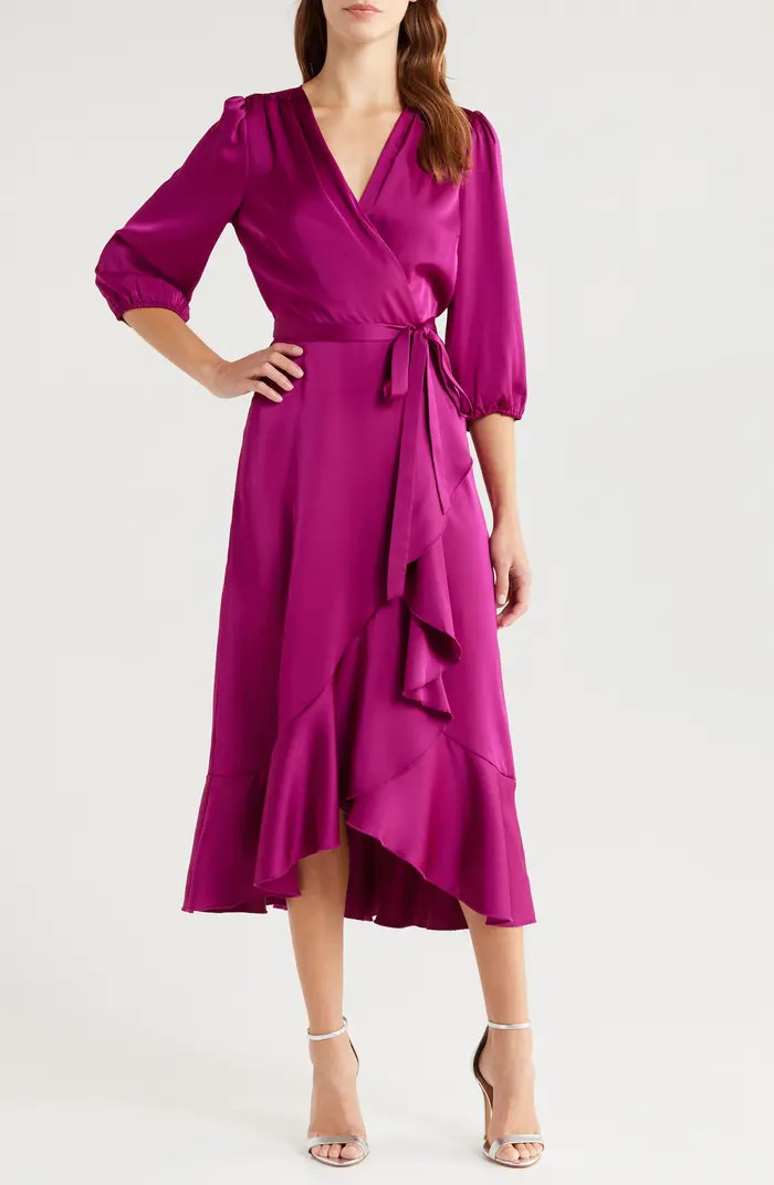 Sam Edelman Faux Wrap Satin Maxi Dress | Nordstrom | Nordstrom