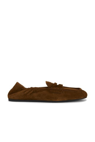 Miu Miu Suede Loafer in Brown | FWRD 