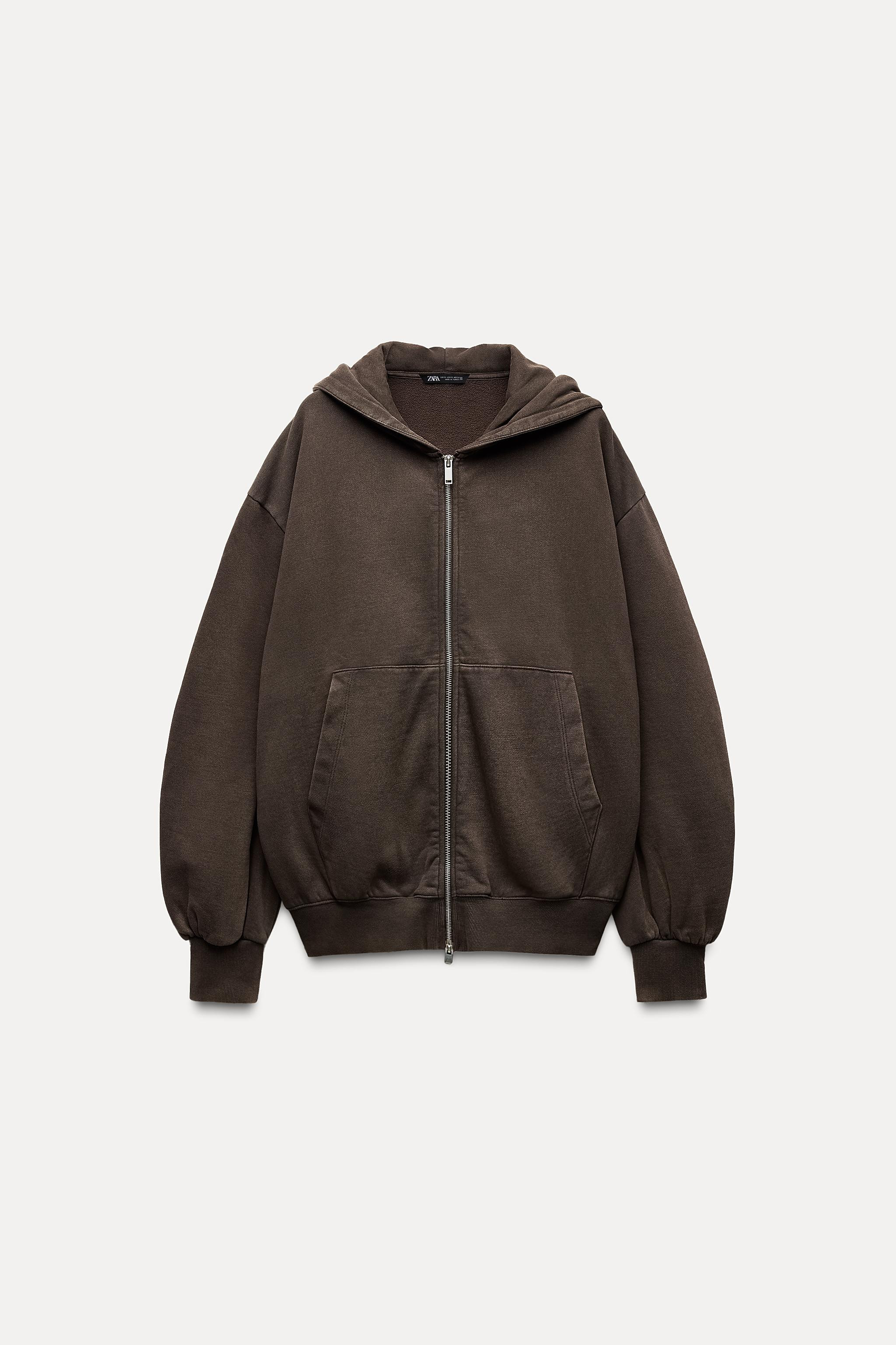 OVERSIZE ZIP-UP HOODIE | Zara UK