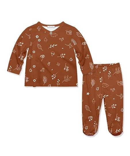 Little Millie Baked Clay Snails Leaves Top & Pants - Infant | Zulily