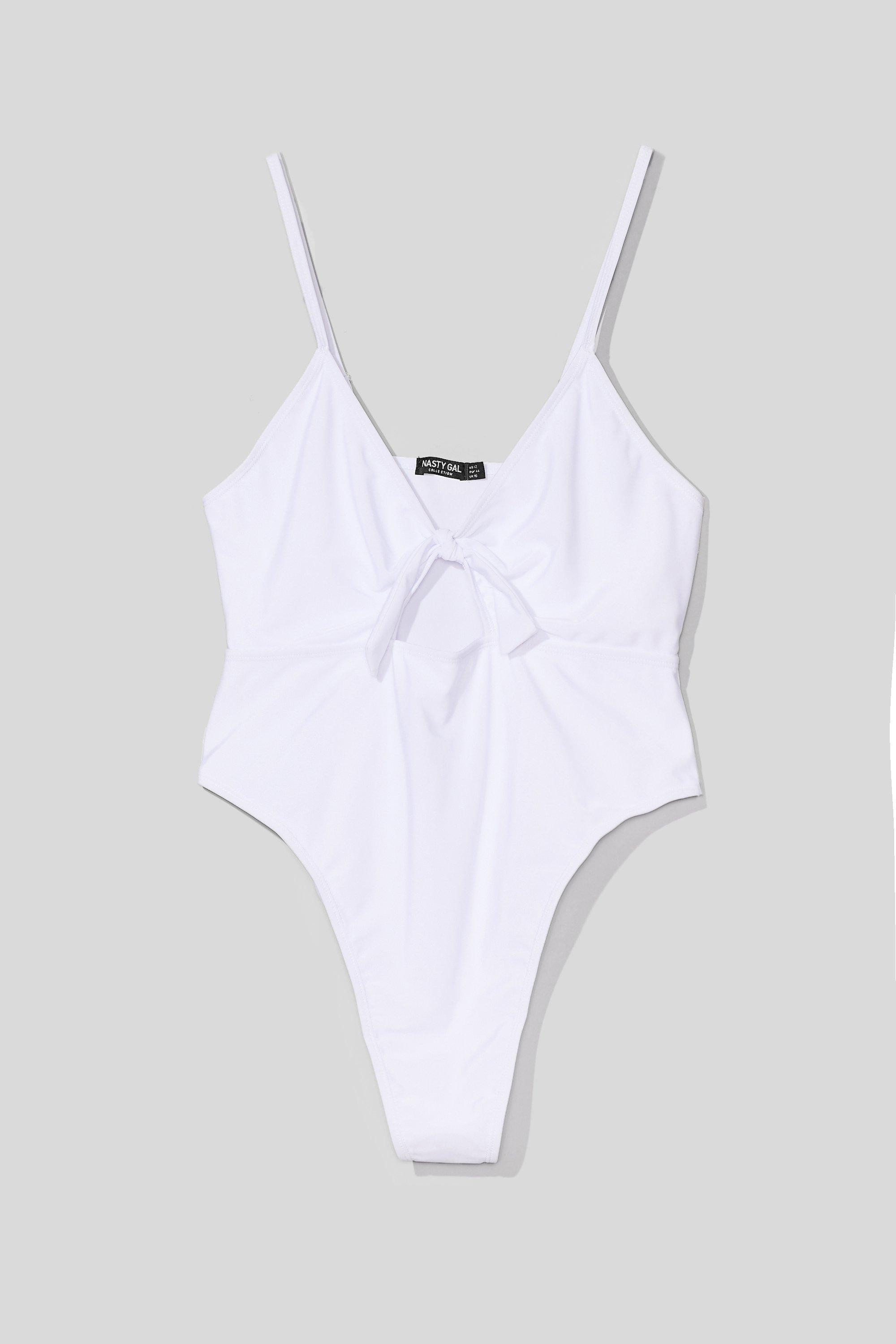 Womens Daisy For You Plus Tie Swimsuit - White | NastyGal (US & CA)