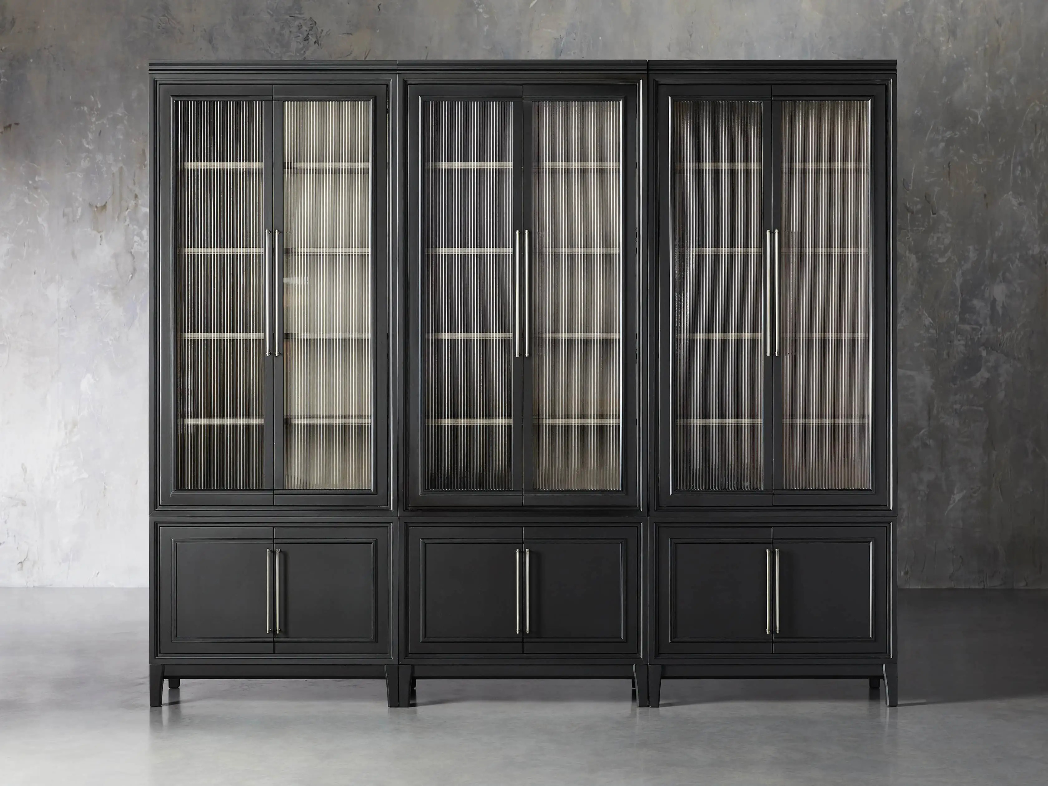 Rowan Modular Reeded Triple Cabinet | Arhaus