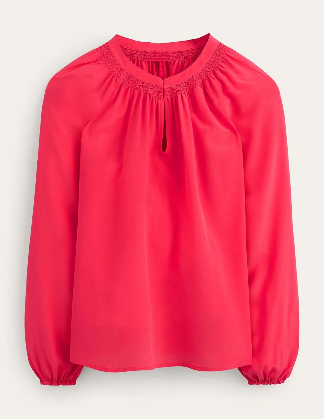 Gathered Neck Silk Blouse | Boden (US)