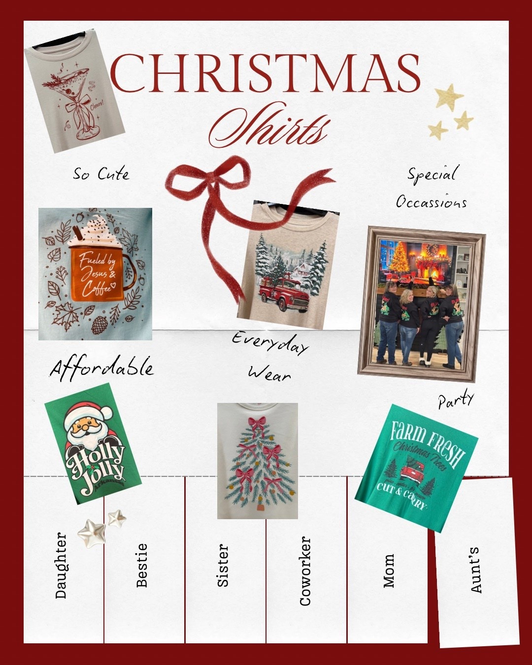 We did the “ugly” Christmas sweaters, now let’s do the cute Christmas shirts! 

They are great gifts, fun to wear and super affordable! Grab yours before they are gone! @redneckrhapsody for some really great recipes and more! #redneckrhapsody #rhapsodyville #christmasshirts #christmastime ##funchristmasshirts #christmasclothes

#LTKSeasonal #LTKHoliday #LTKFindsUnder50