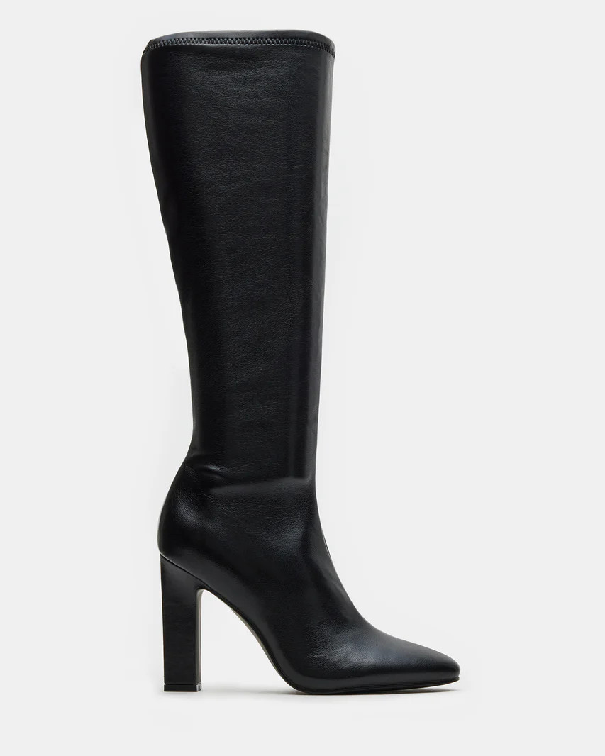 ARIA Black Knee-High Boot | Women's Boots | Steve Madden (US)