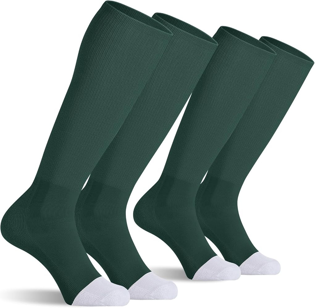 CS CELERSPORT 2/3 Pack Baseball Soccer Softball Socks for Youth & Adult Multi-sport Tube Socks | Amazon (US)