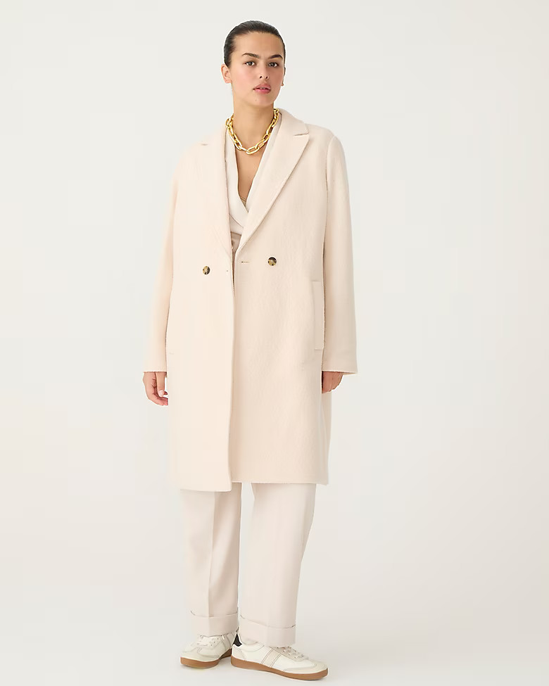 New Daphne topcoat in Italian boiled wool | J. Crew US