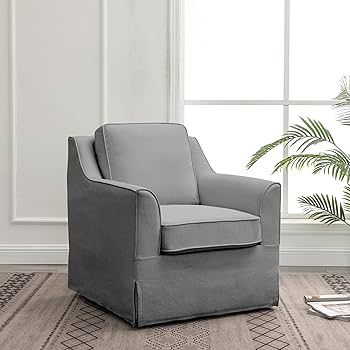 Wovenbyrd Classic Club Swivel Chair, Gray Fabric | Amazon (US)