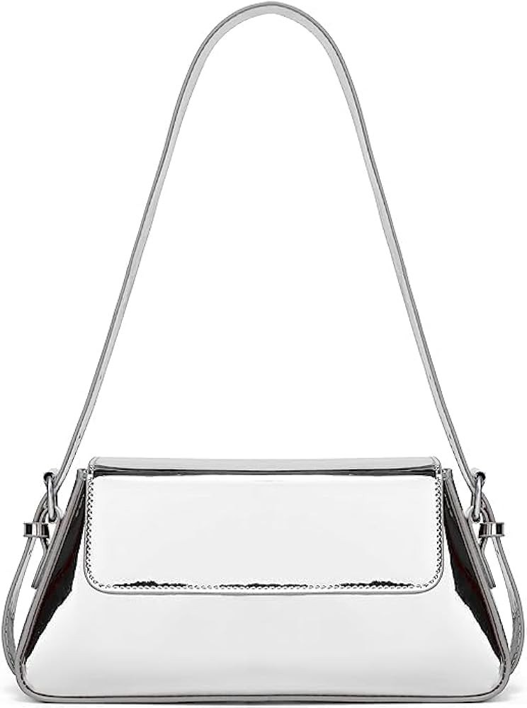 Evening Y2k Silver Hobo Purse Women Sparkly Silver Purse Satchel Metallic Tote Handbag Clutch Sho... | Amazon (US)