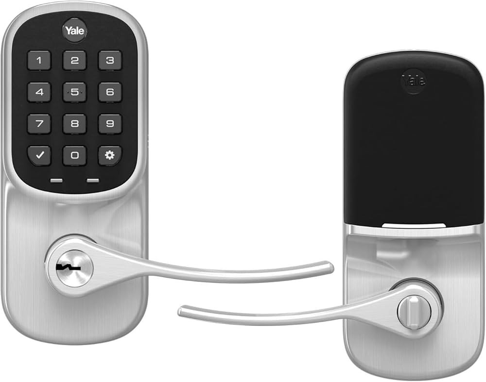 Yale Assure Lever - Wi-Fi Keypad Smart Lever Lock - Satin Nickel | Amazon (US)