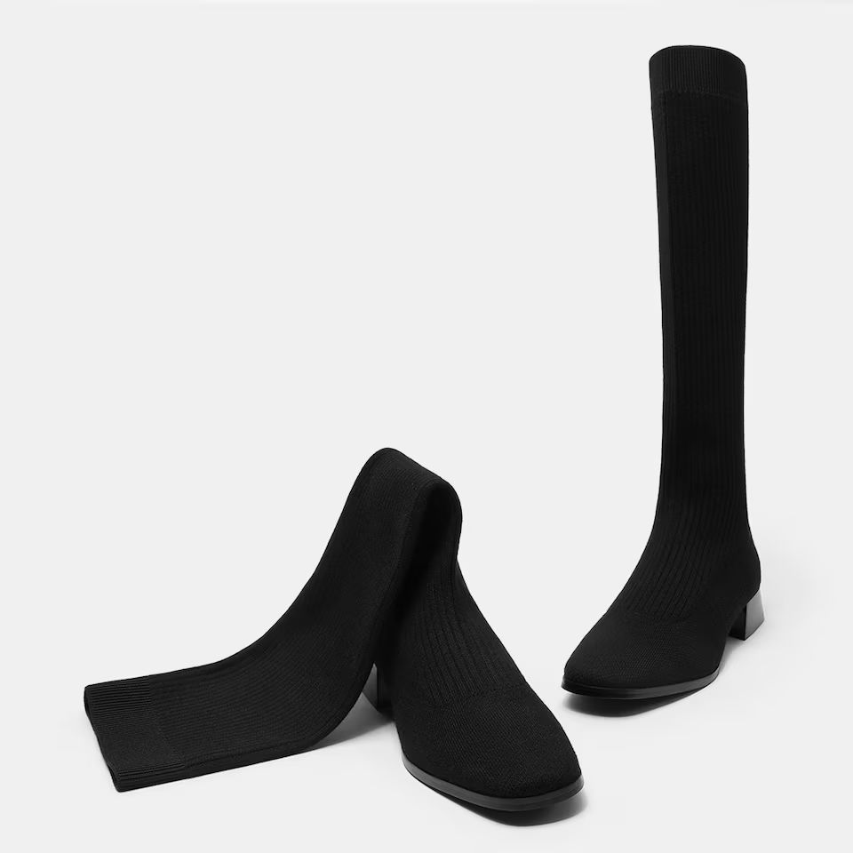 Square-Toe Mid-Calf Boots | VIVAIA