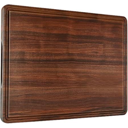 Walnut Cutting Board For Kitchen with Juice Groove, Chopping Board Made of Walnut Wood in Large & Me | Amazon (US)