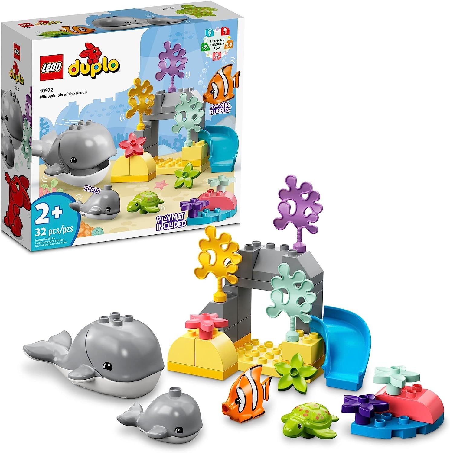 Amazon.com: LEGO DUPLO Town Wild Animals of The Ocean 10972 Building Toy Set for Preschool Kids, ... | Amazon (US)