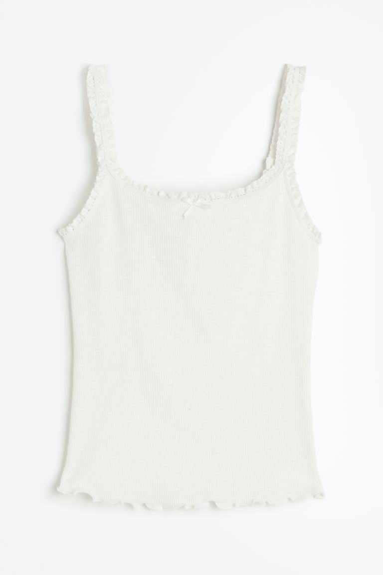 Lace-trimmed Tank Top | H&M (US + CA)