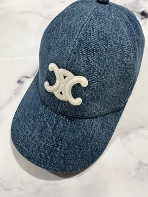 CELINE TRIOMPHE DENIM HAT NEW WITH DUSTBAG | eBay US